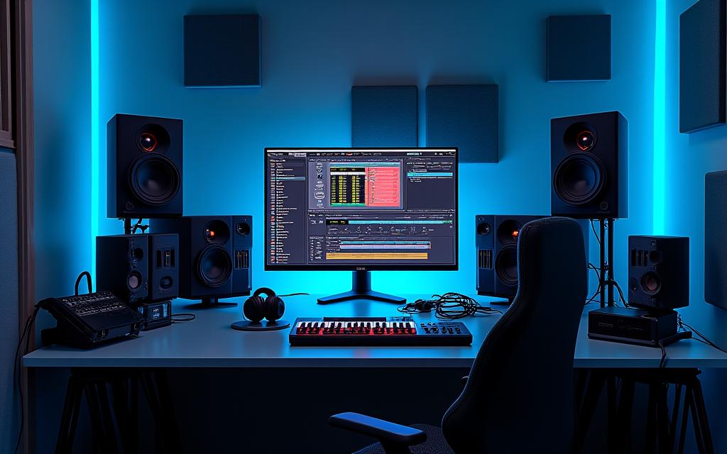 Studio de production musicale numérique